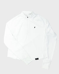 Women's White Crop Quarterzip