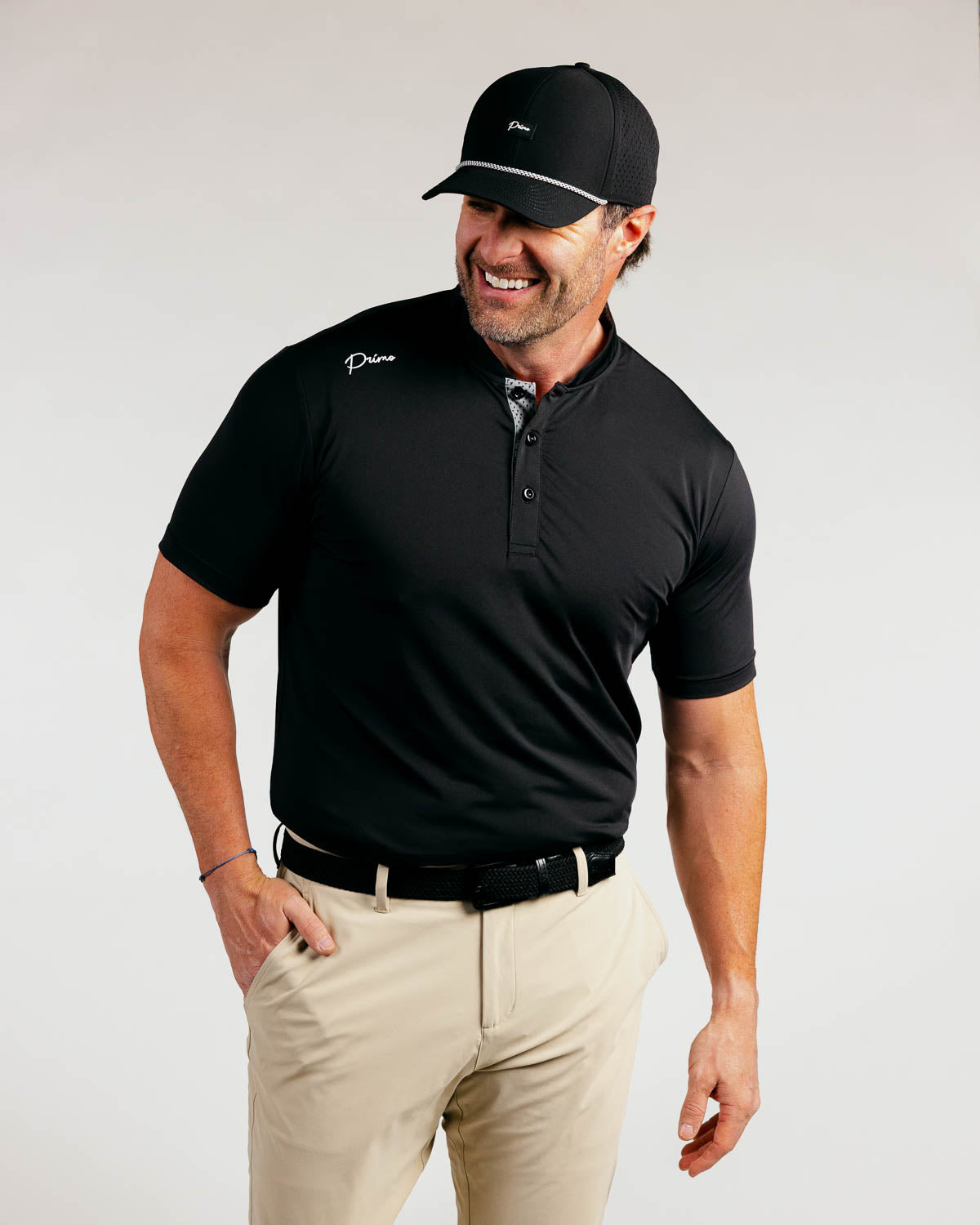 Black Cursive Blade Polo
