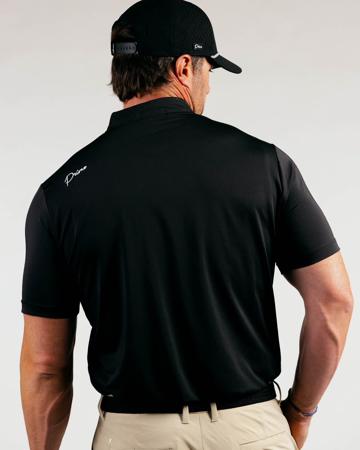 Black Cursive Blade Polo