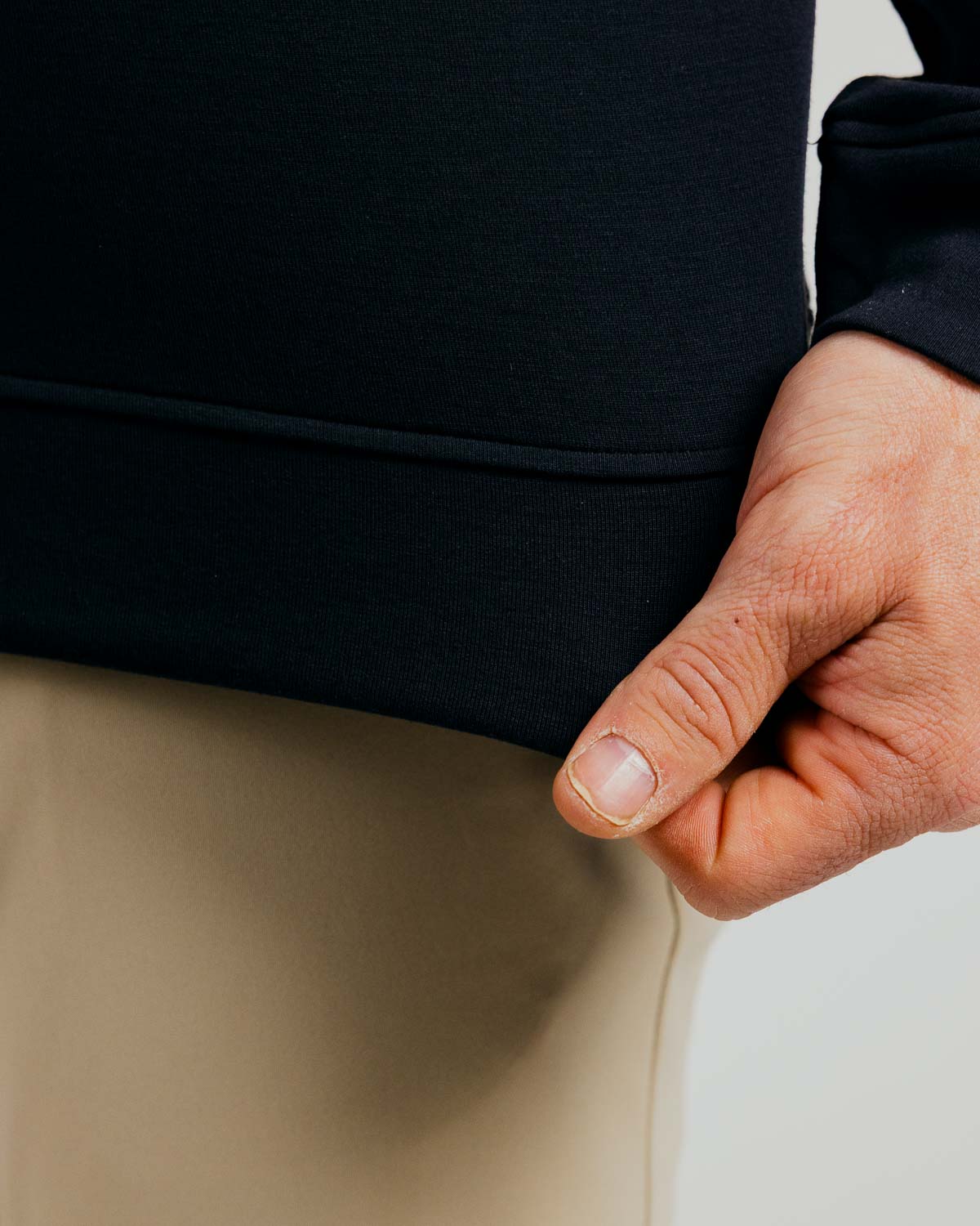 Black Cursive Golf Crew Neck