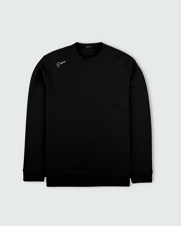 Black Cursive Crew Neck