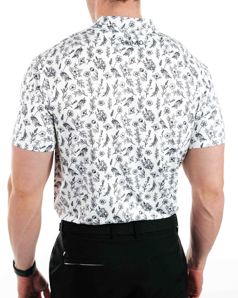 Primo Black Floral Polo Back