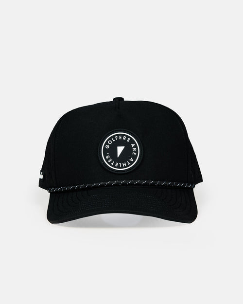 Black “Golfers are Athletes” Patch Hat