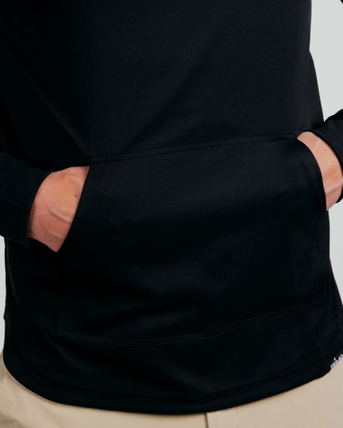 Black Cursive Golf Hoodie