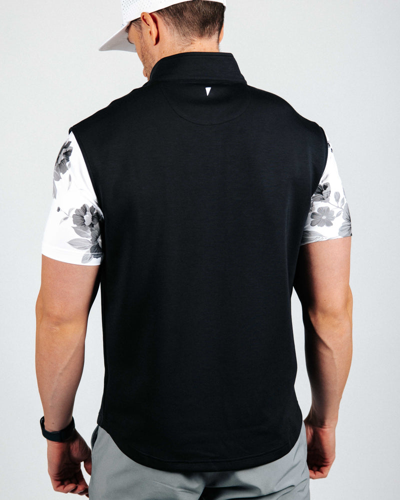 Black Quarter Zip Vest