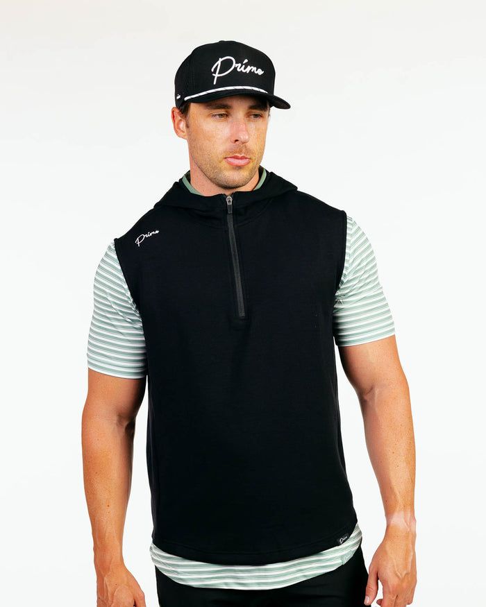 Black Hooded Vest