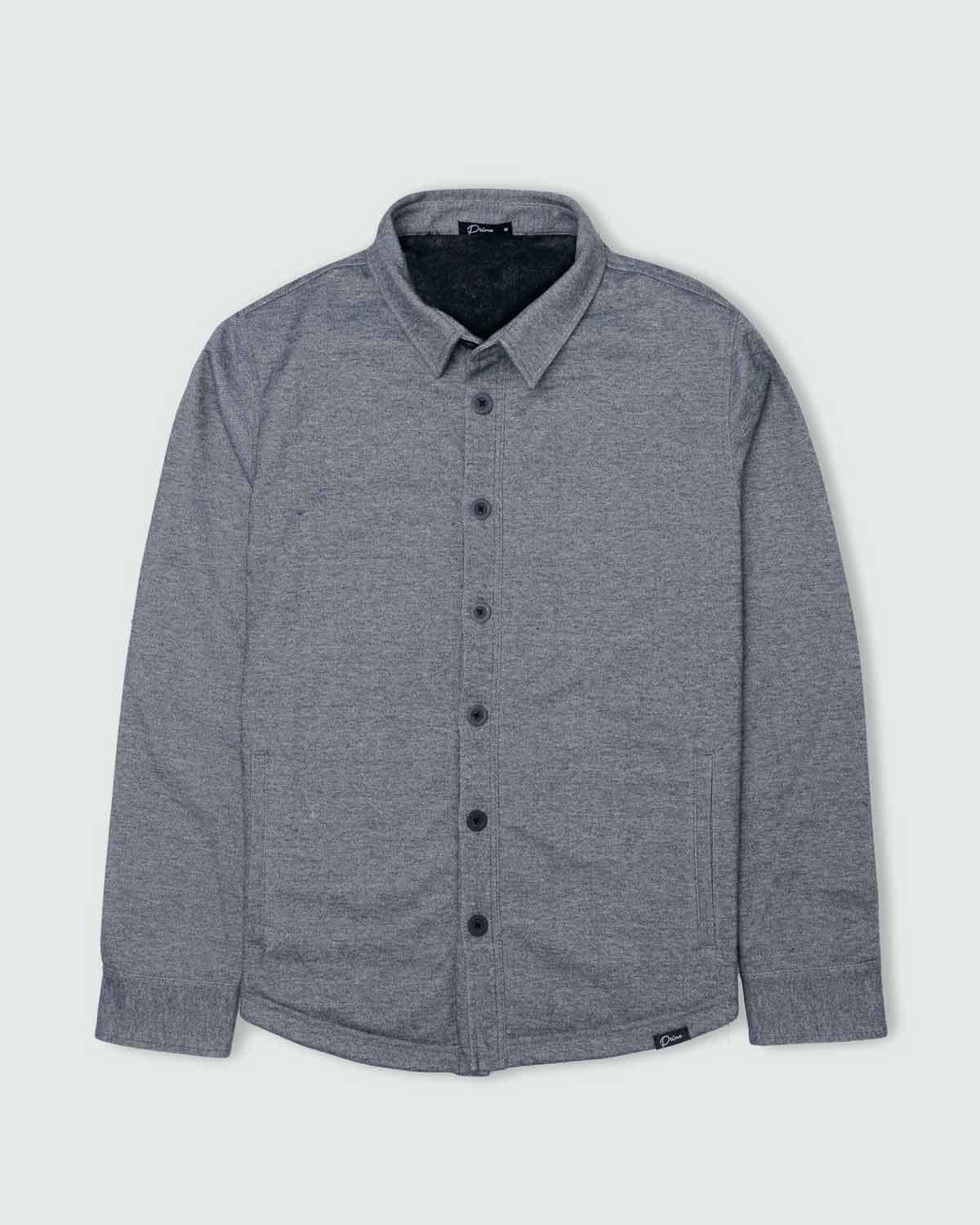 Dark Gray Lined Button Up Shirt