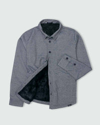Dark Gray Lined Button Up Shirt