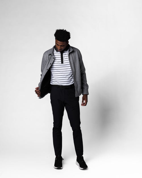 Dark Gray Lined Button Up Shirt