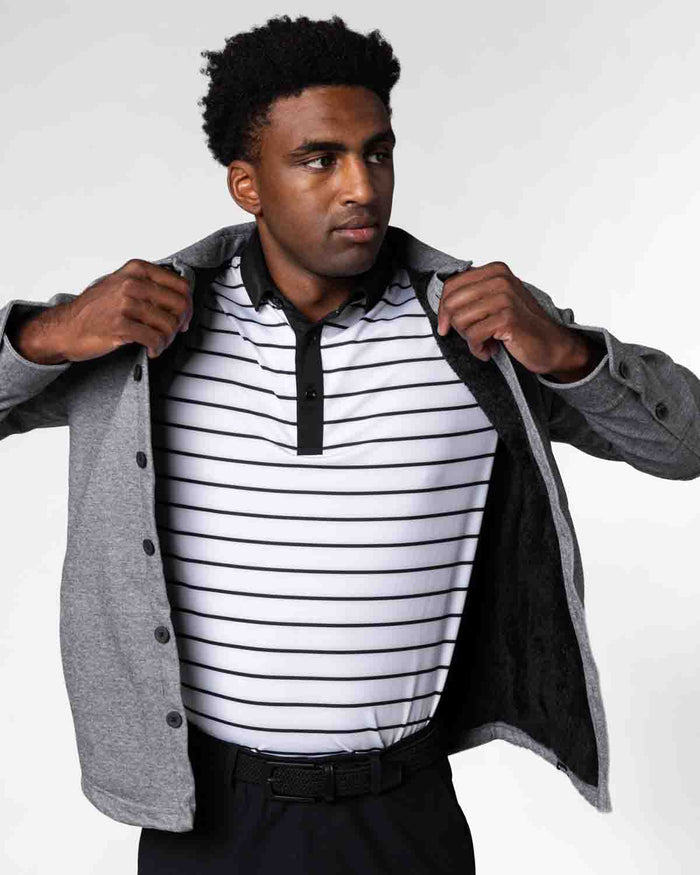 Dark Gray Lined Button Up Shirt