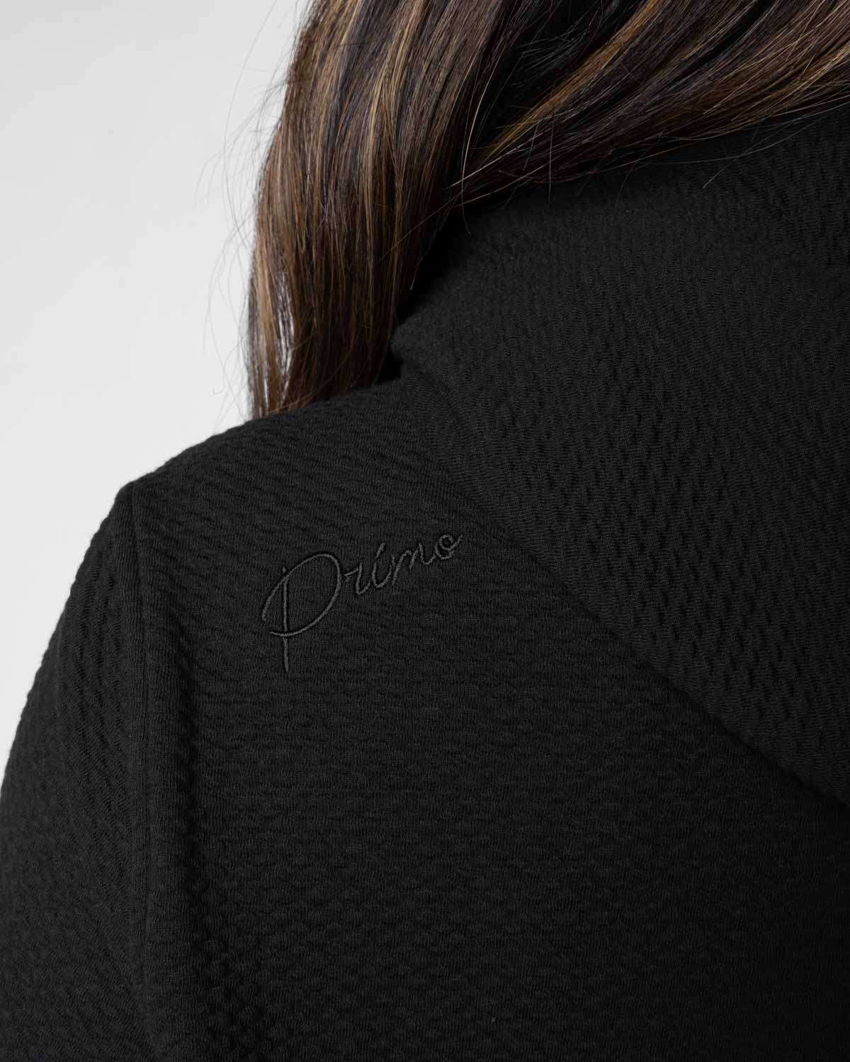 Women's Black Waffle Hoodie