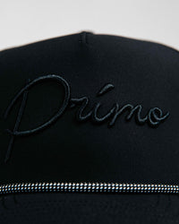 Black Monochrome Cursive Hat