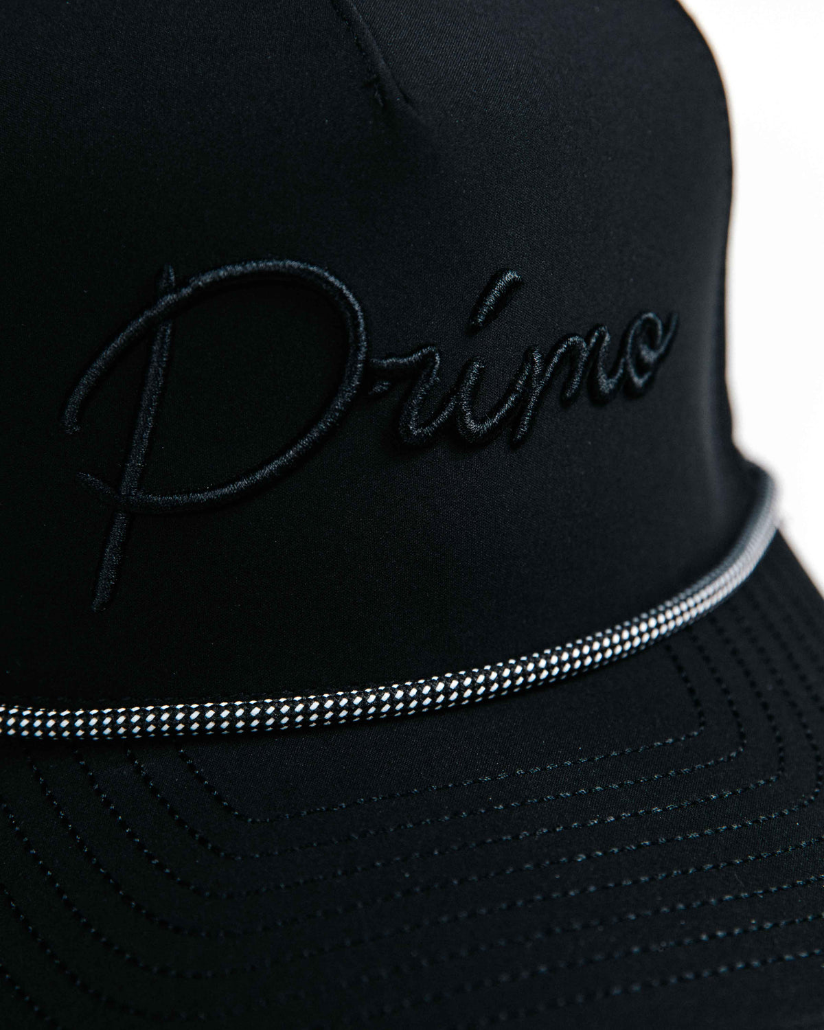 Black Monochrome Cursive Hat