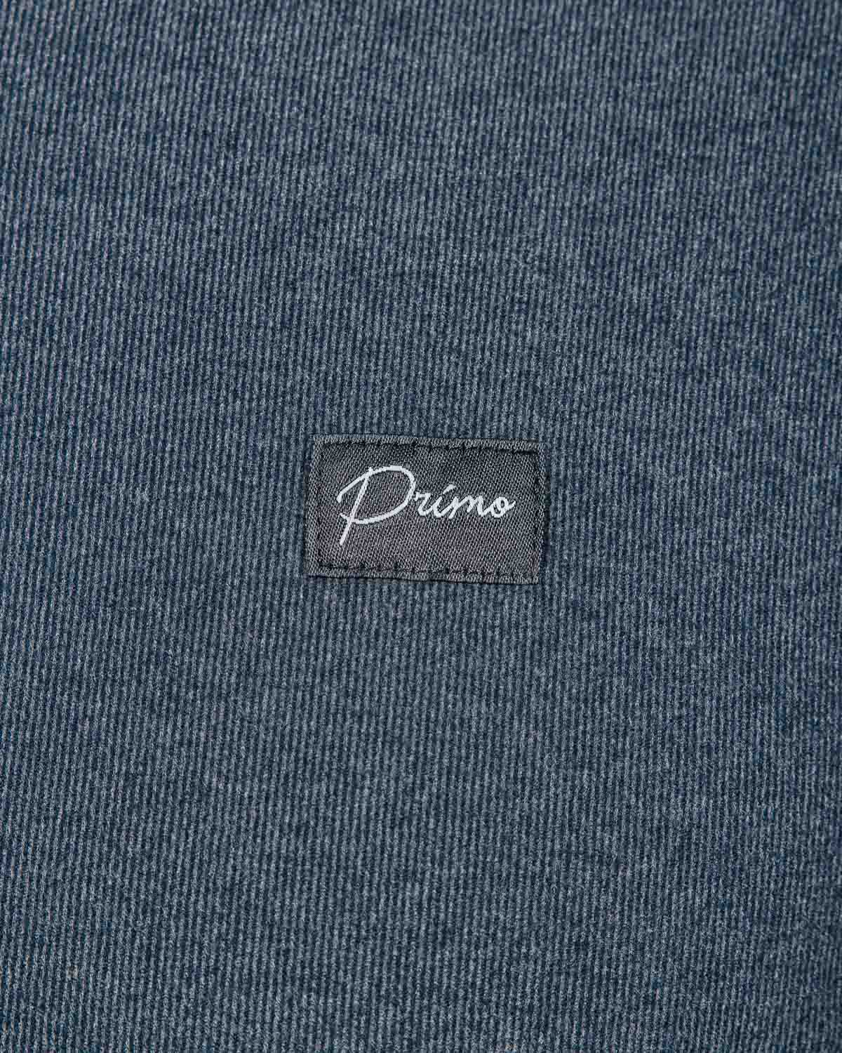 Blue Gray Brushed Rib Knit Hoodie