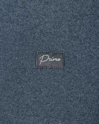 Blue Gray Brushed Rib Knit Hoodie