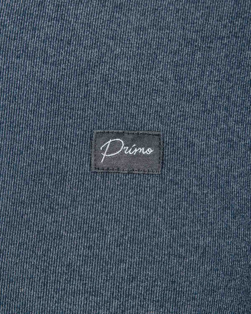 Blue Gray Brushed Rib Knit Hoodie