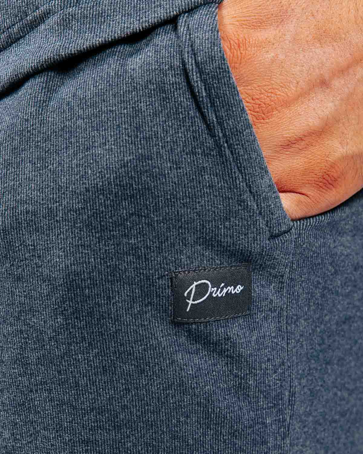 Blue Gray Brushed Rib Knit Jogger