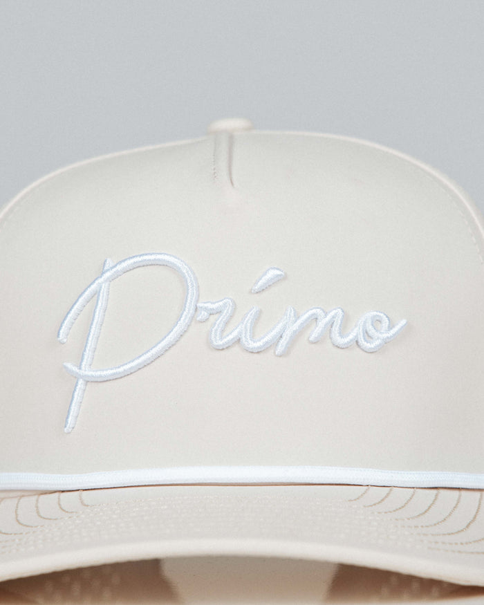 Cream Cursive Hat