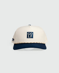Cream | Navy Golf Hat