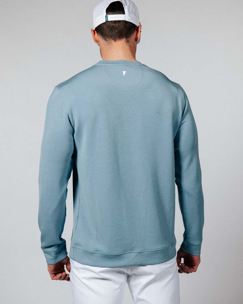 Men's Stone Blue Golf Crew Neck