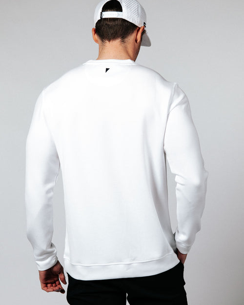 Men's White Golf Crew Neck