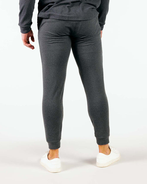 Dark Gray Brushed Rib Knit Jogger