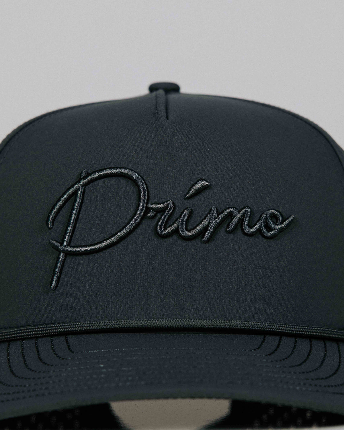 Dark Gray Monochrome Cursive Hat