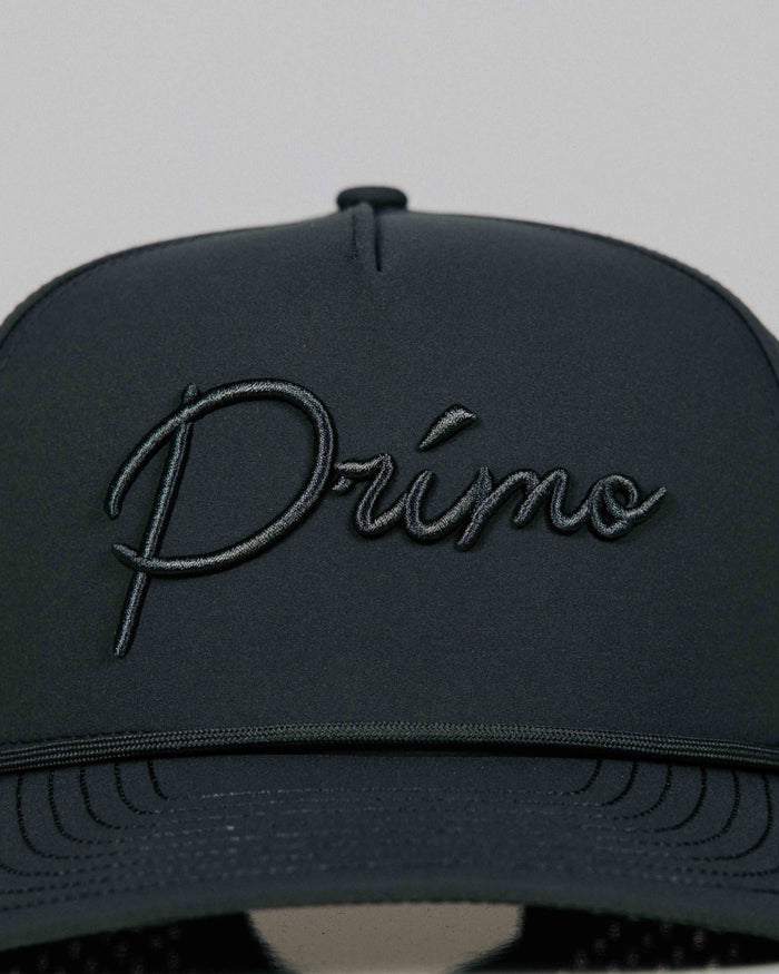 Dark Gray Monochrome Cursive Hat