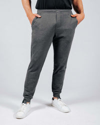 Dark Gray Brushed Rib Knit Jogger