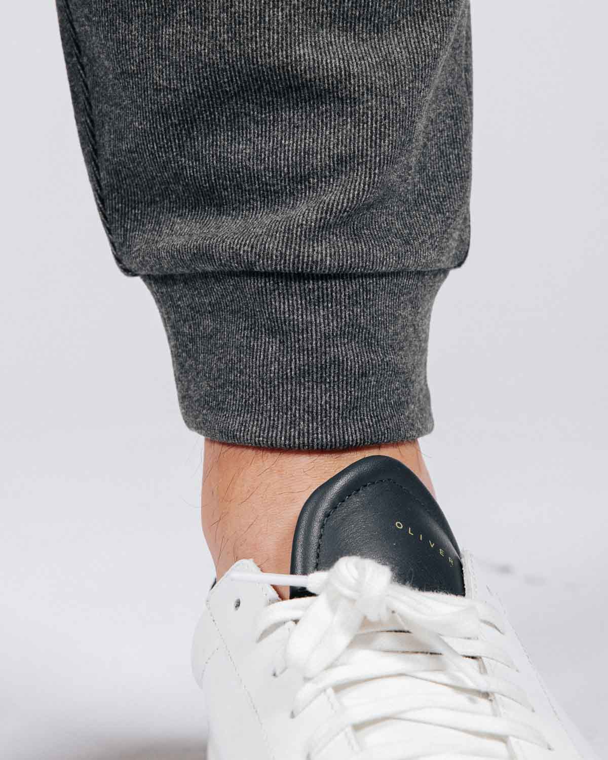 Dark Gray Brushed Rib Knit Jogger