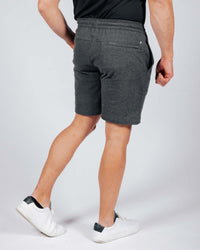 Dark Gray Brushed Rib Knit Shorts