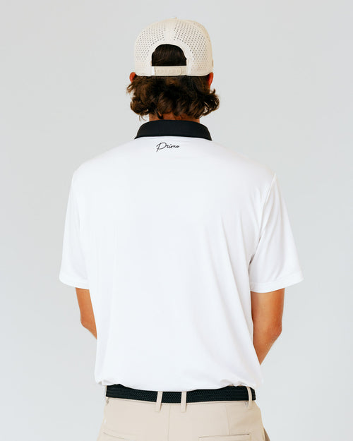 Grant Horvat Essentials White & Black Classic Polo