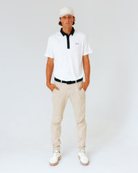 Grant Horvat Essentials White & Black Classic Polo