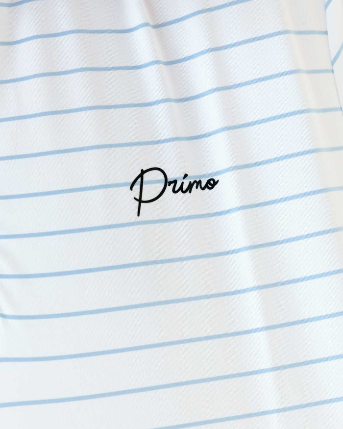 Grant Horvat Essentials Light Blue Stripes Classic Polo