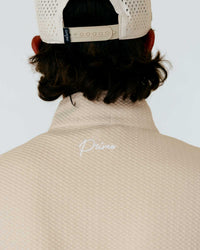 Grant Horvat Essentials Sand Waffle Quarter Zip