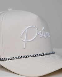 Grant Horvat Essentials Cream Cursive Hat