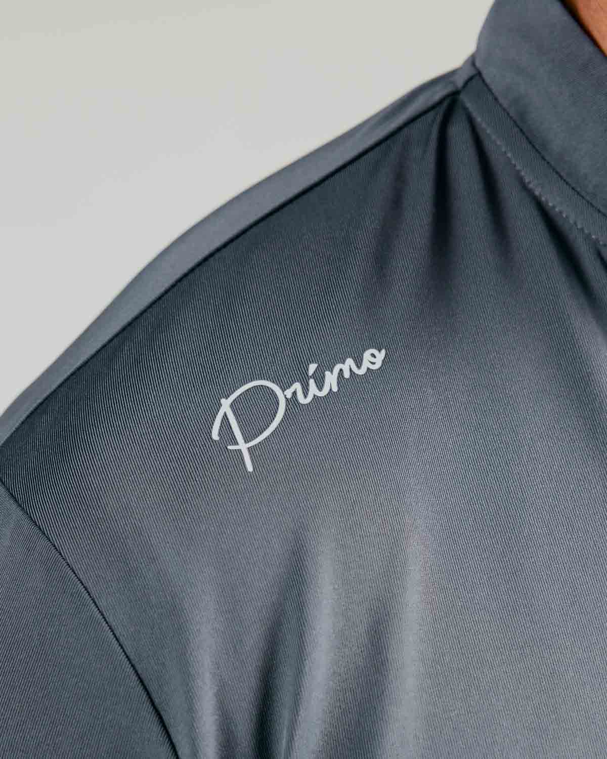 Gray Cursive Blade Polo (Si Woo Saturday Polo)