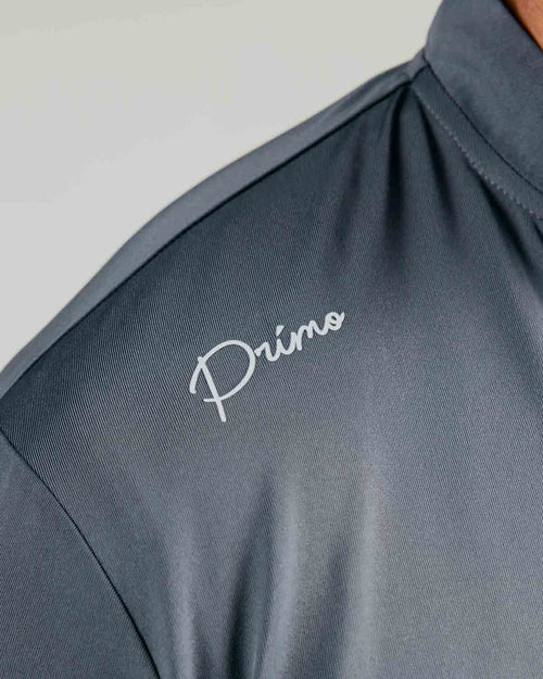 Gray Cursive Blade Polo (Si Woo Saturday Polo)