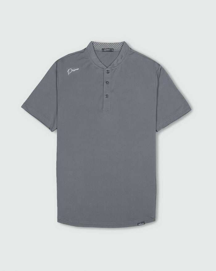 Gray Cursive Blade Polo (Si Woo Saturday Polo)