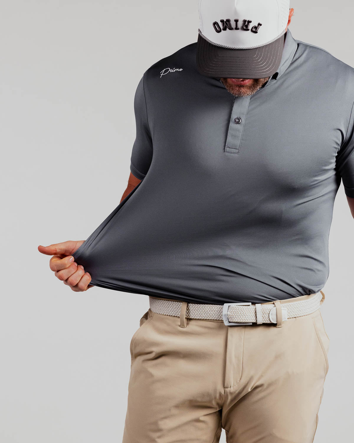 Gray Cursive Classic Polo