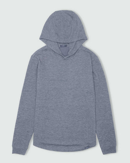 Heather Black Cursive Waffle Hoodie