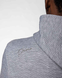 Heather Black Cursive Waffle Hoodie