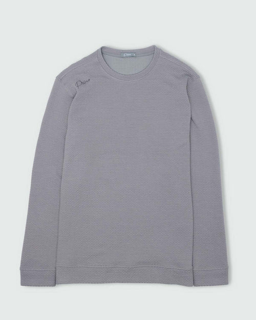 Light Gray Waffle Crew Neck