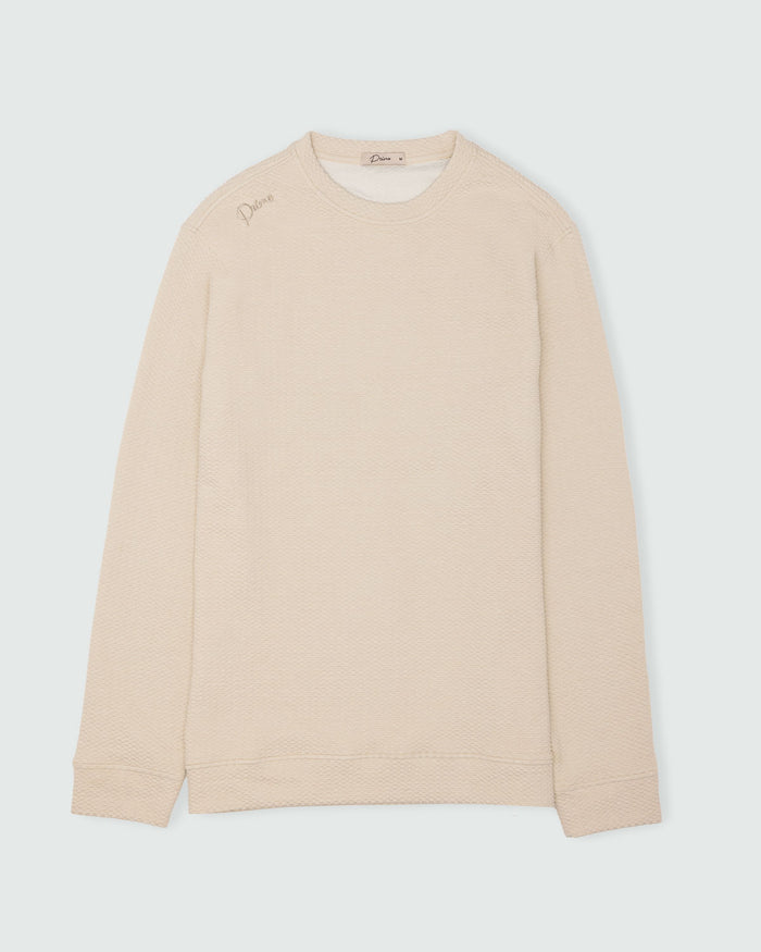 Light Khaki Waffle Crew Neck