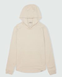 Light Khaki Cursive Waffle Hoodie