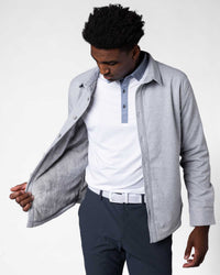 Light Gray Lined Button Up Shirt