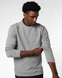 Light Gray Waffle Crew Neck