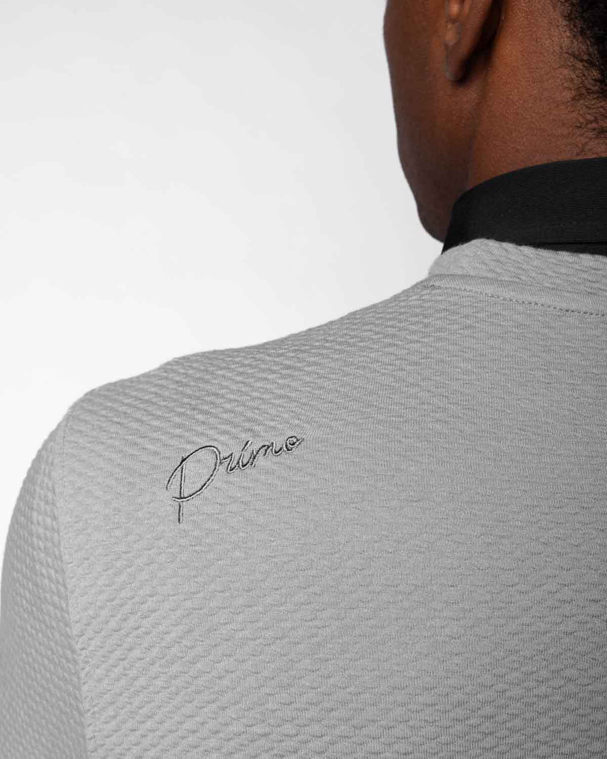 Light Gray Waffle Crew Neck