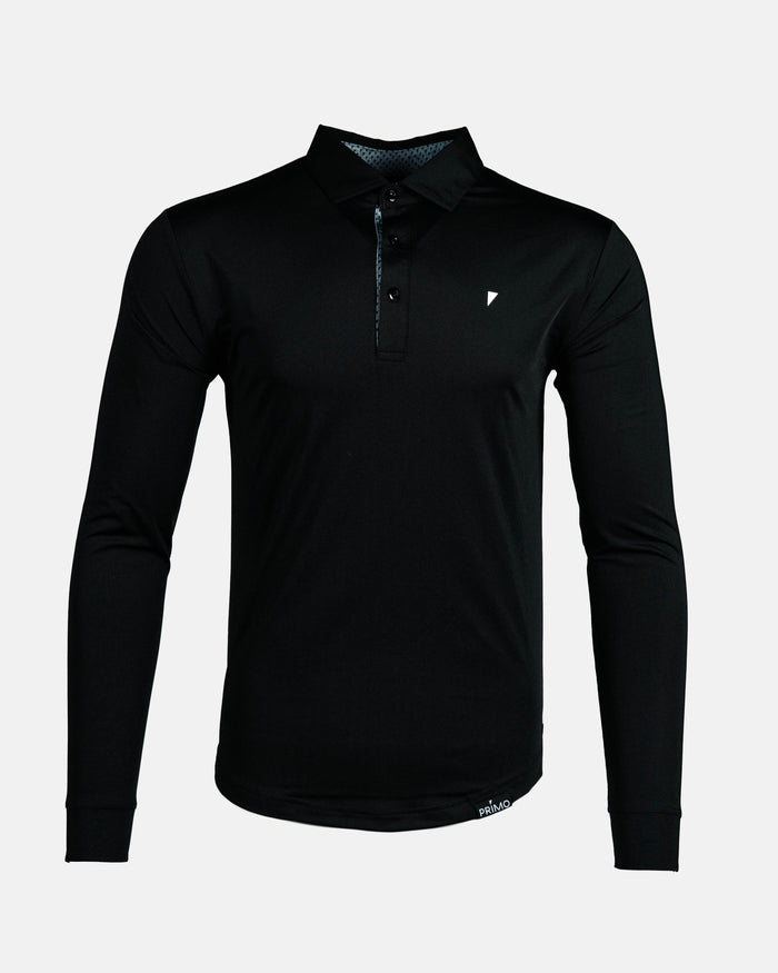 Black Long Sleeve Classic Polo