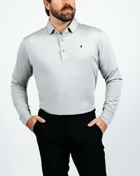 Light Gray Long Sleeve Classic Polo